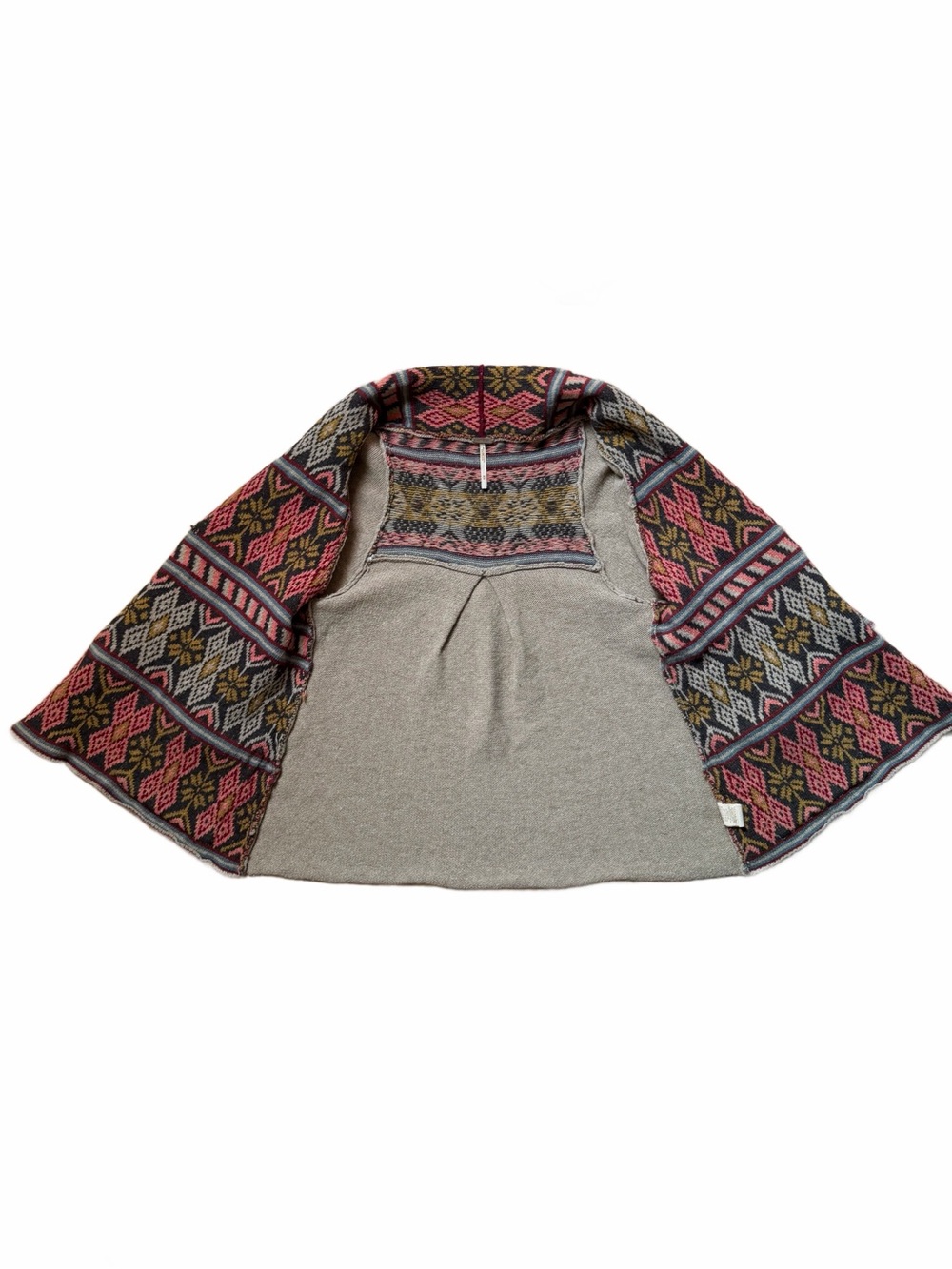 Free People Fair Isle Cardigan M Coastal Grandmother Fisherman Wool - Picture 3 of 15